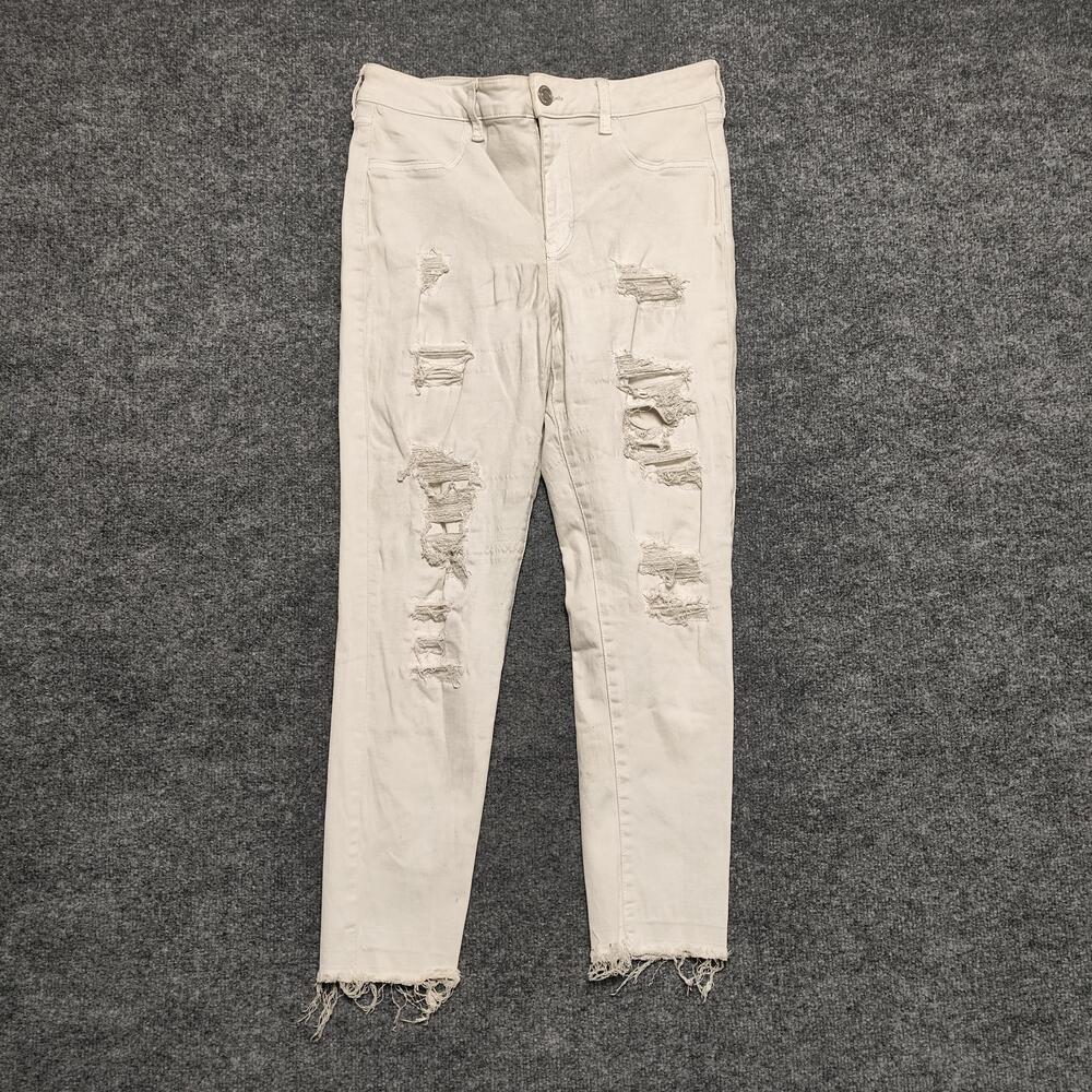 American Eagle Outfitters Jeans Womens 14 High Rise Distressed Skinny Denim
